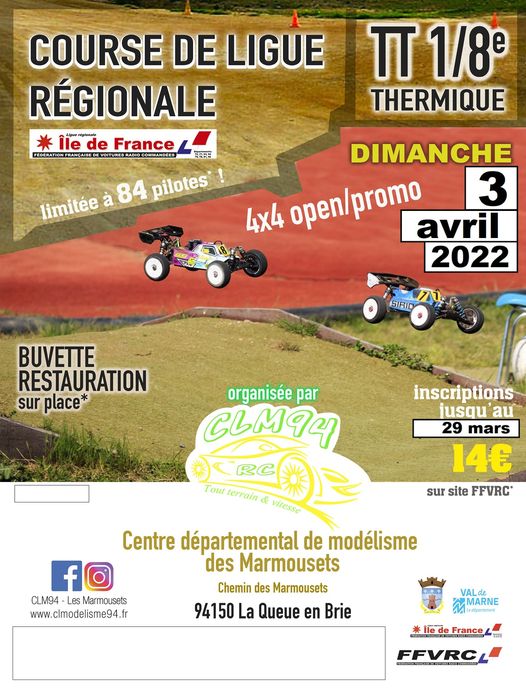 Affiche course ligue avril 2022